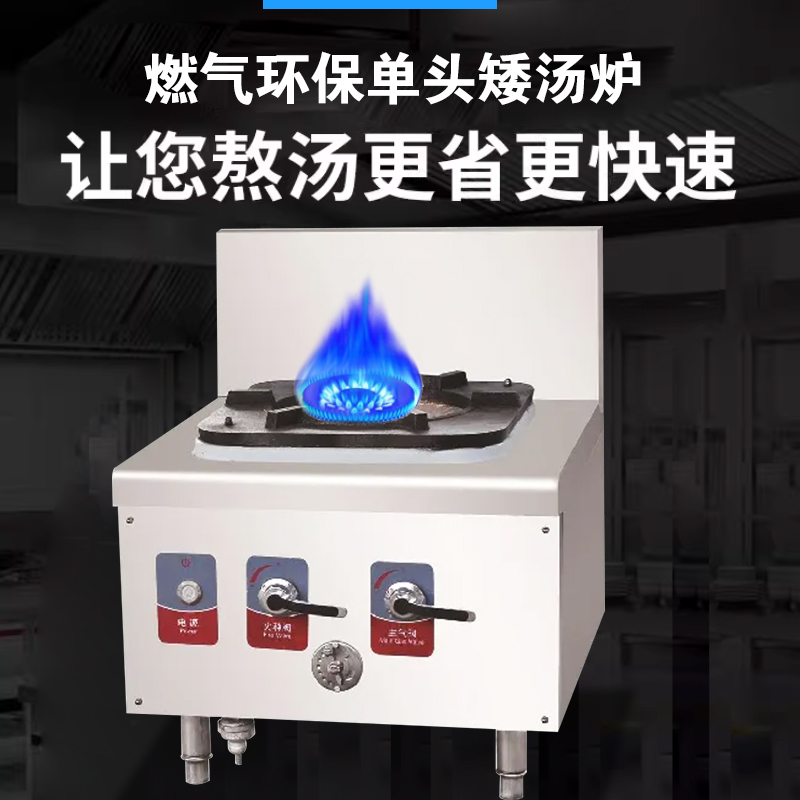 燃气环保单头矮汤炉